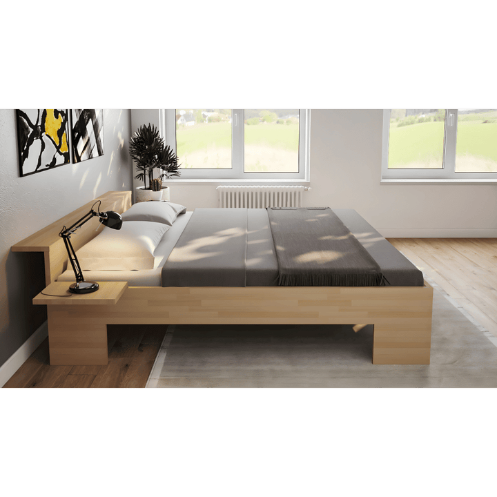 Komfortbett-Doppelbett Buche-Holz