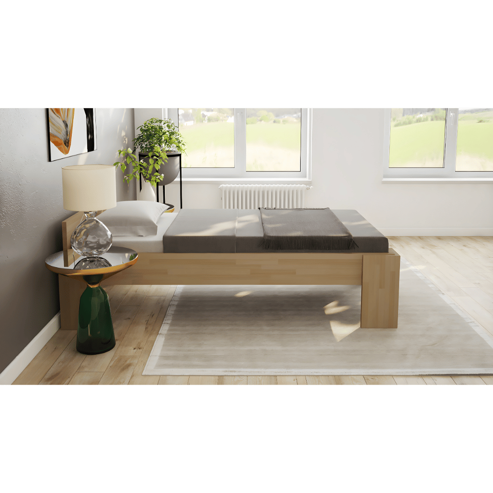 Komfortbett-Einzelbett Buche-Holz