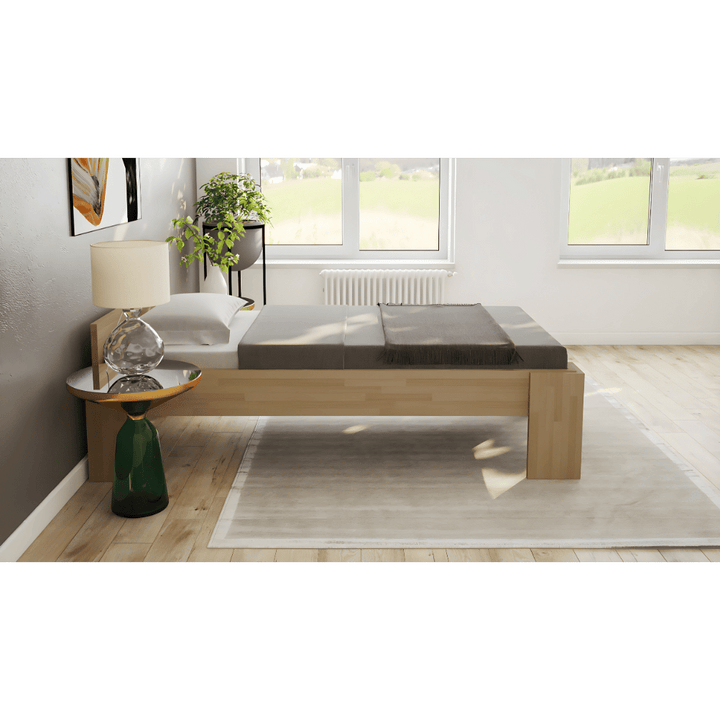 Komfortbett-Einzelbett Buche-Holz