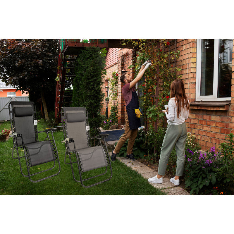 RelaxPro Schwerkraft-Gartenliege, faltbar