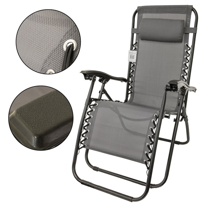 RelaxPro Schwerkraft-Gartenliege, faltbar